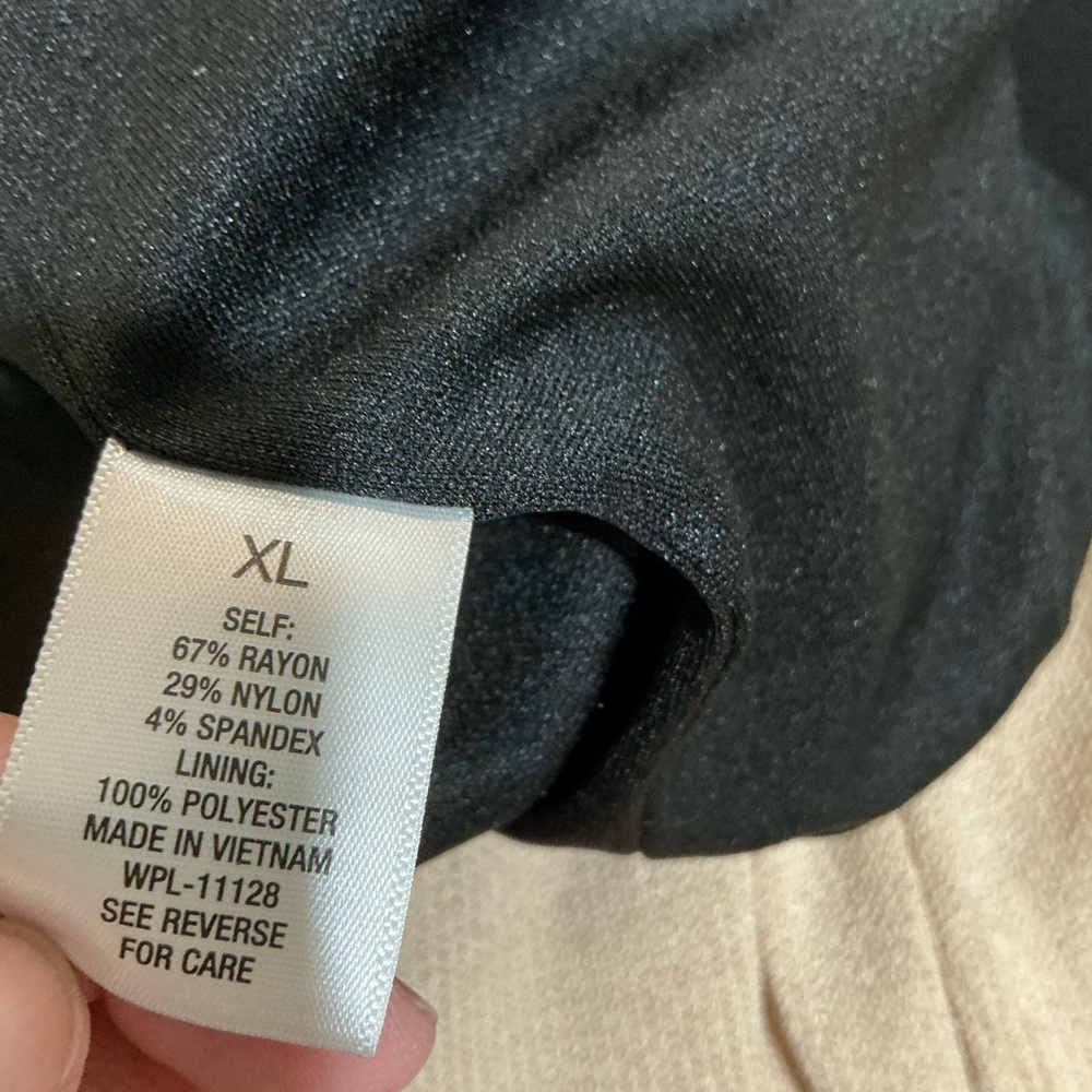 🍓 Roz & Ali Black Open Front Jacket - XL - Picture 6 of 6